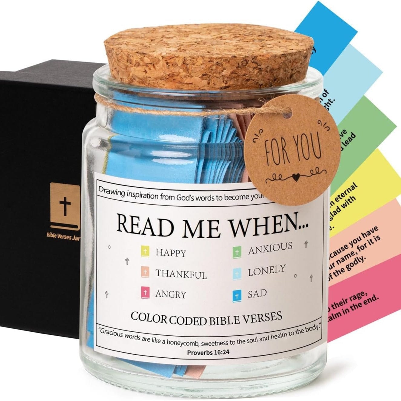 Handmade Bible Verses Jar - BUY 1 GET 1 FREE (Best Christian Gift)