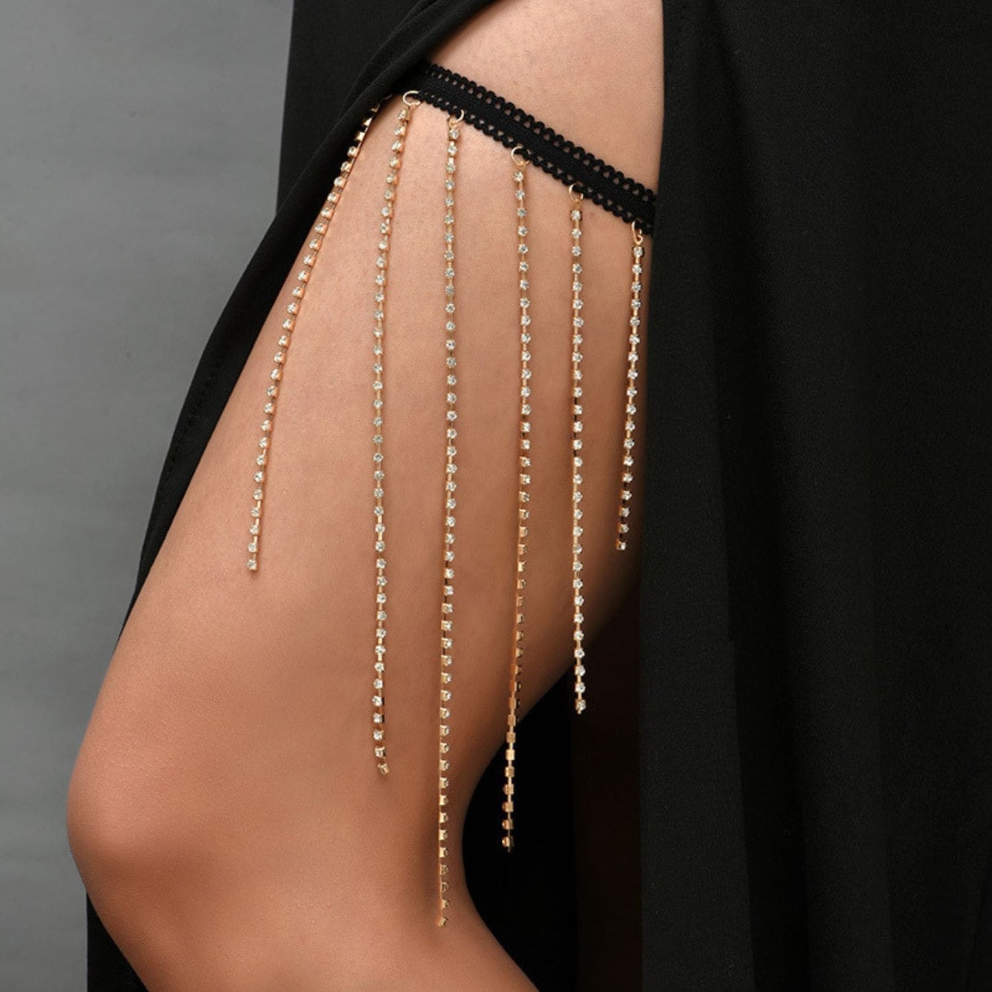 RHINESTONE MULTI LAYER THIGH CHAIN