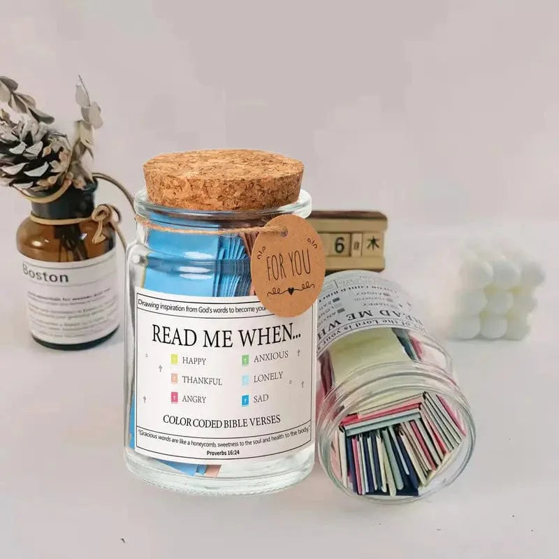 Handmade Bible Verses Jar - BUY 1 GET 1 FREE (Best Christian Gift)