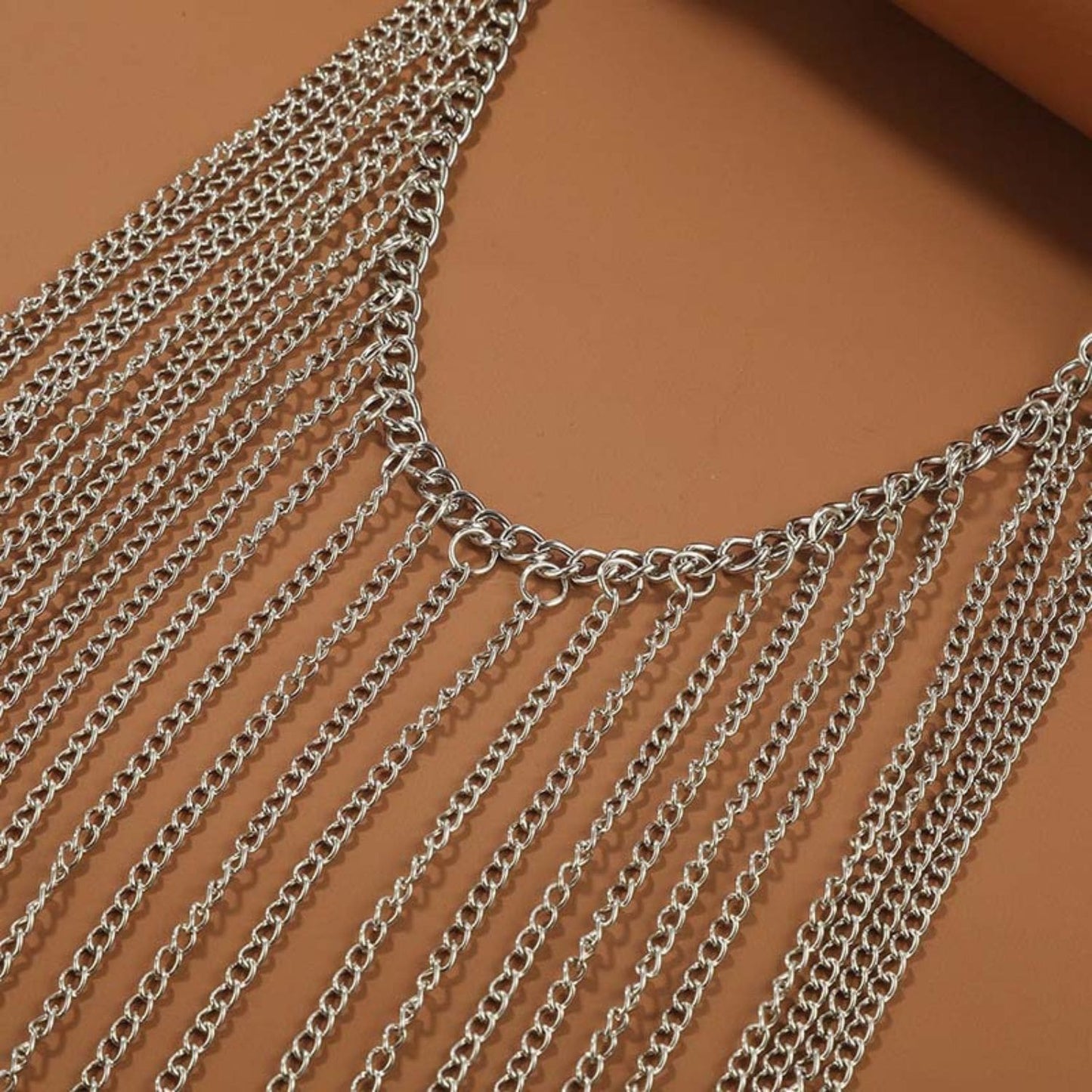 SILVER LONG MULTI CHAIN THIGH CHAIN