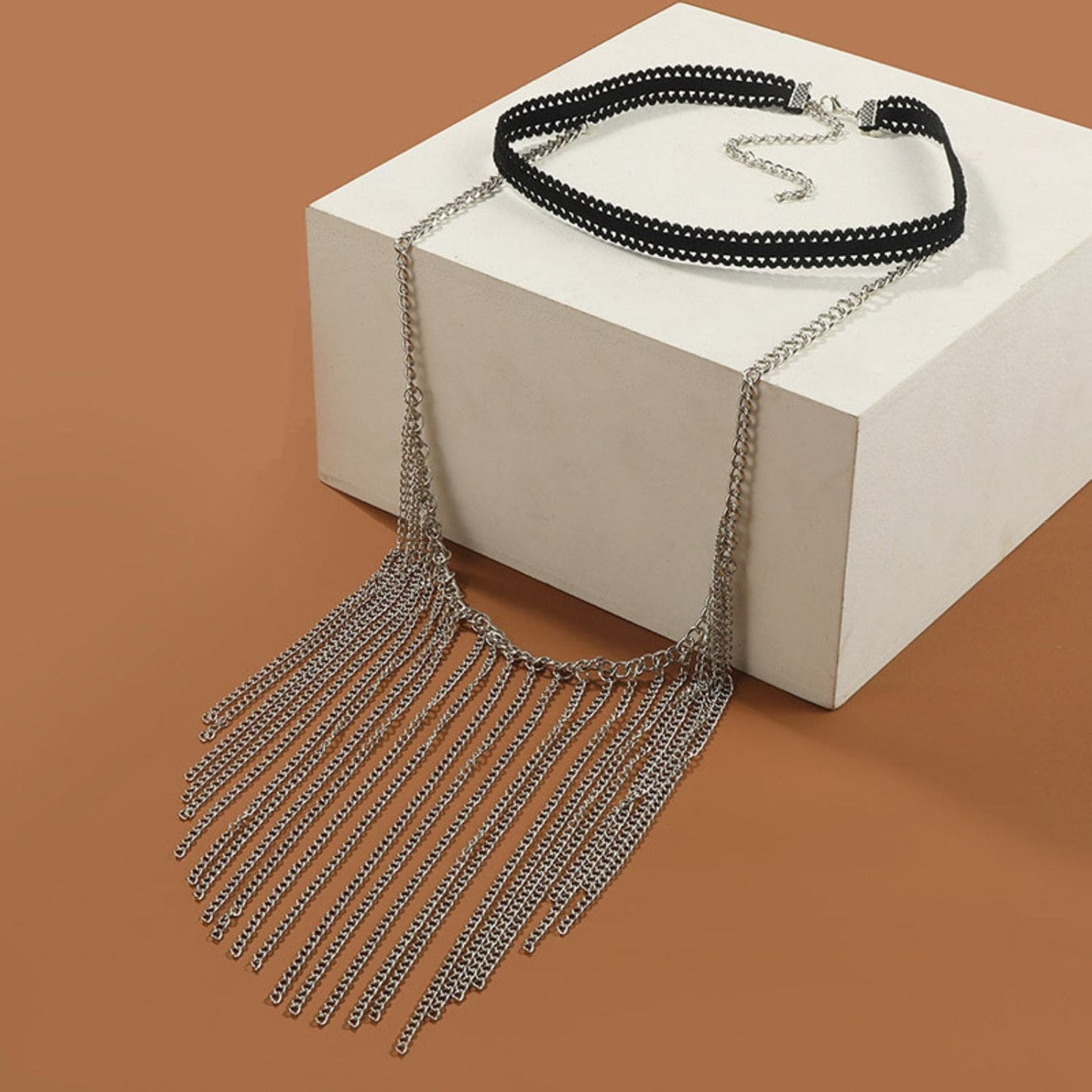 SILVER LONG MULTI CHAIN THIGH CHAIN