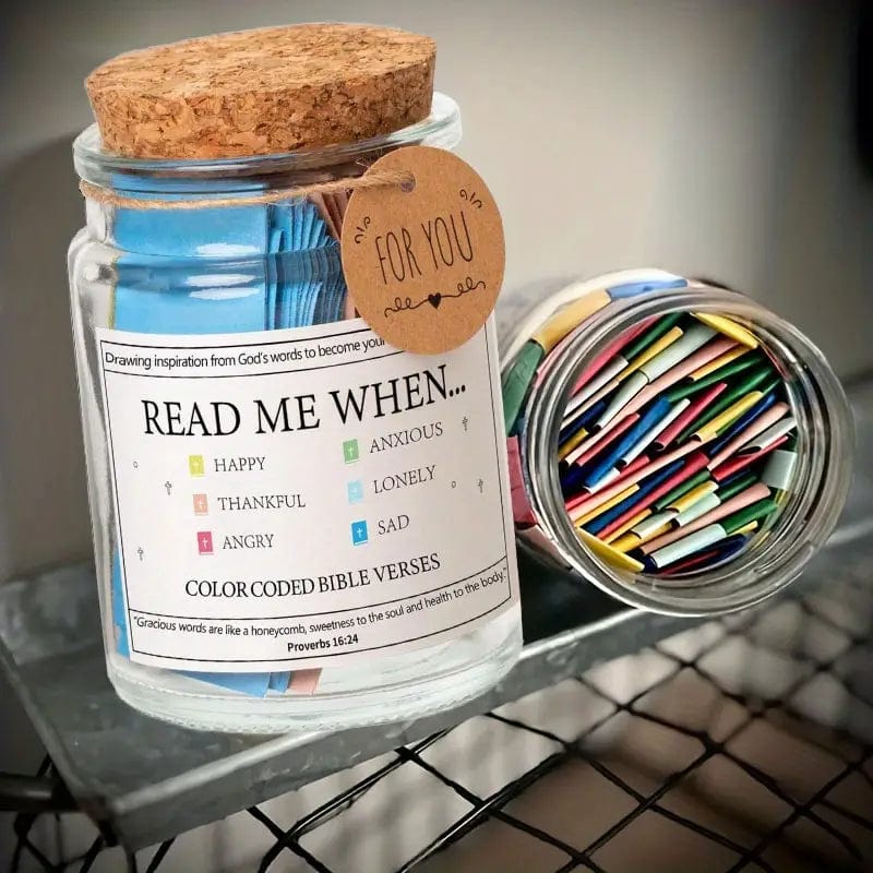 Handmade Bible Verses Jar - BUY 1 GET 1 FREE (Best Christian Gift)