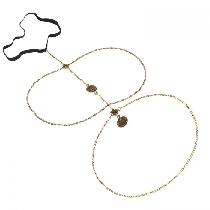 ROSE GOLD MULTI COIN THIGH CHAIN