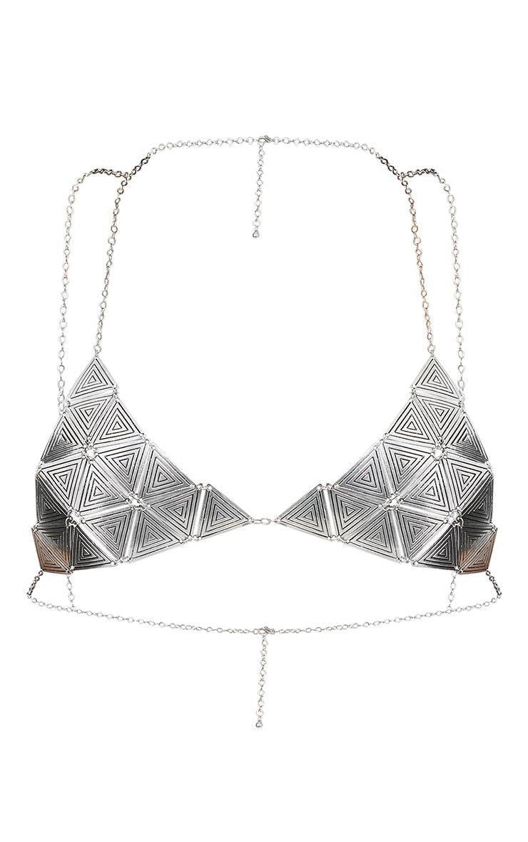 Silver Designer Bra Jewellery
