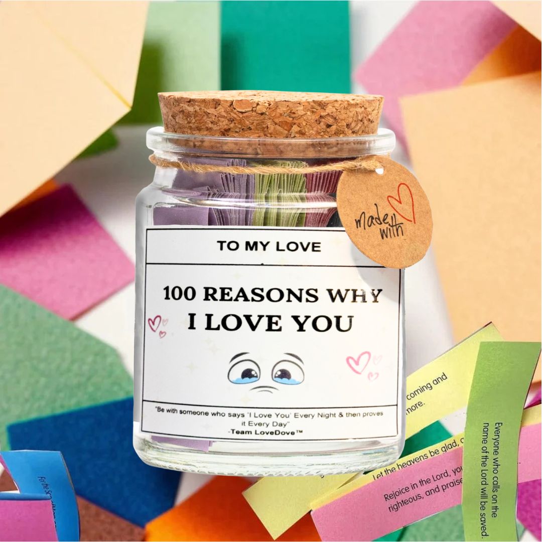Color coded emotions love jar