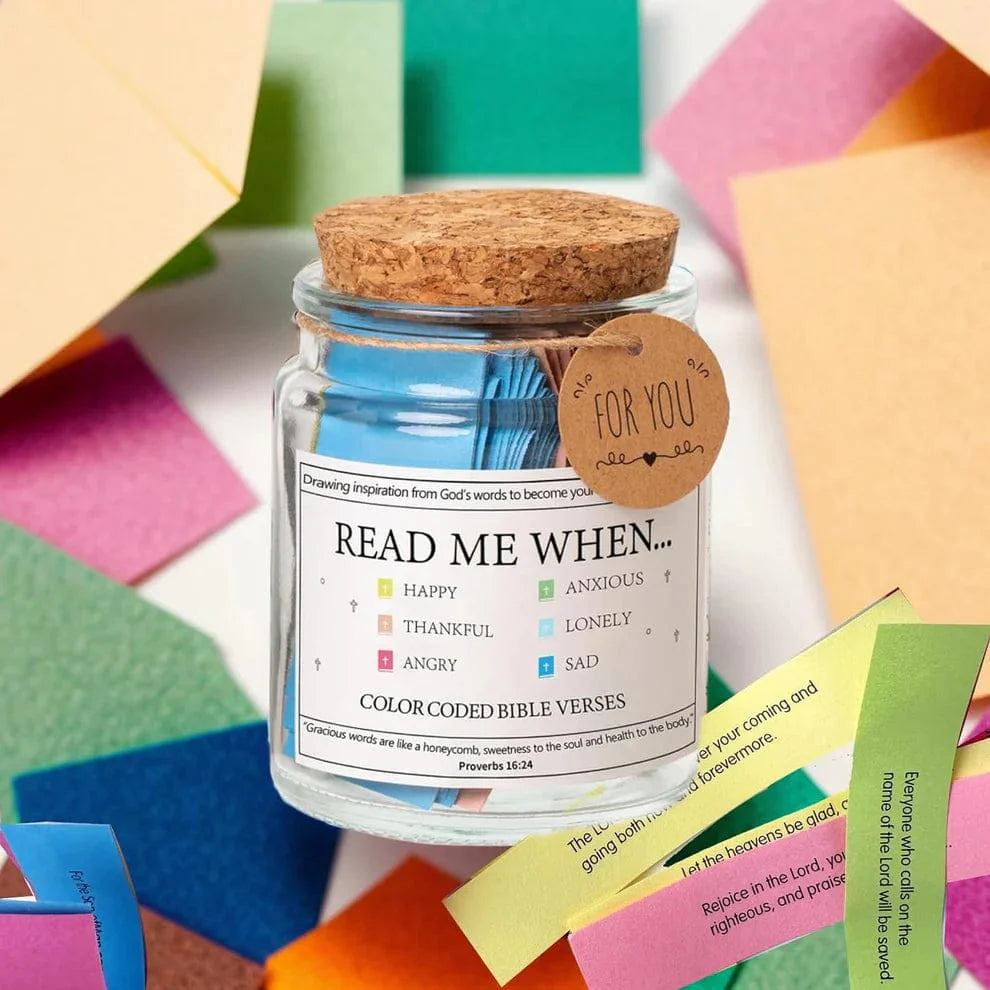 Handmade Bible Verses Jar - BUY 1 GET 1 FREE (Best Christian Gift)