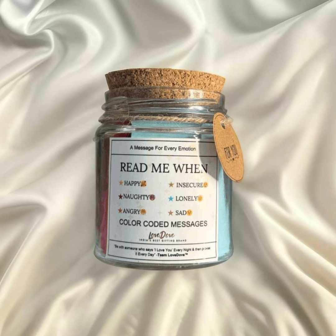 Color coded emotions love jar