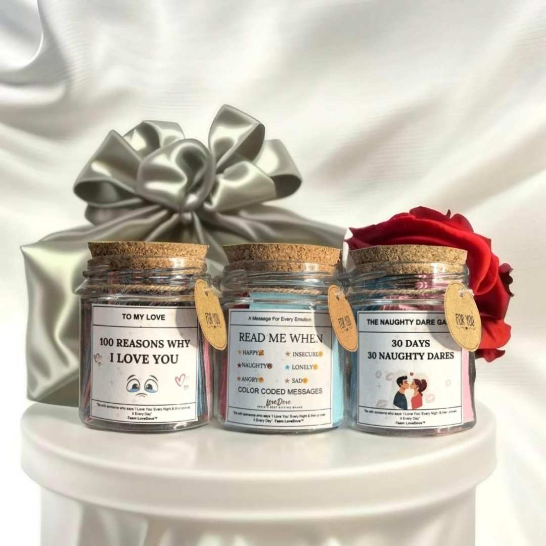 Color coded emotions love jar