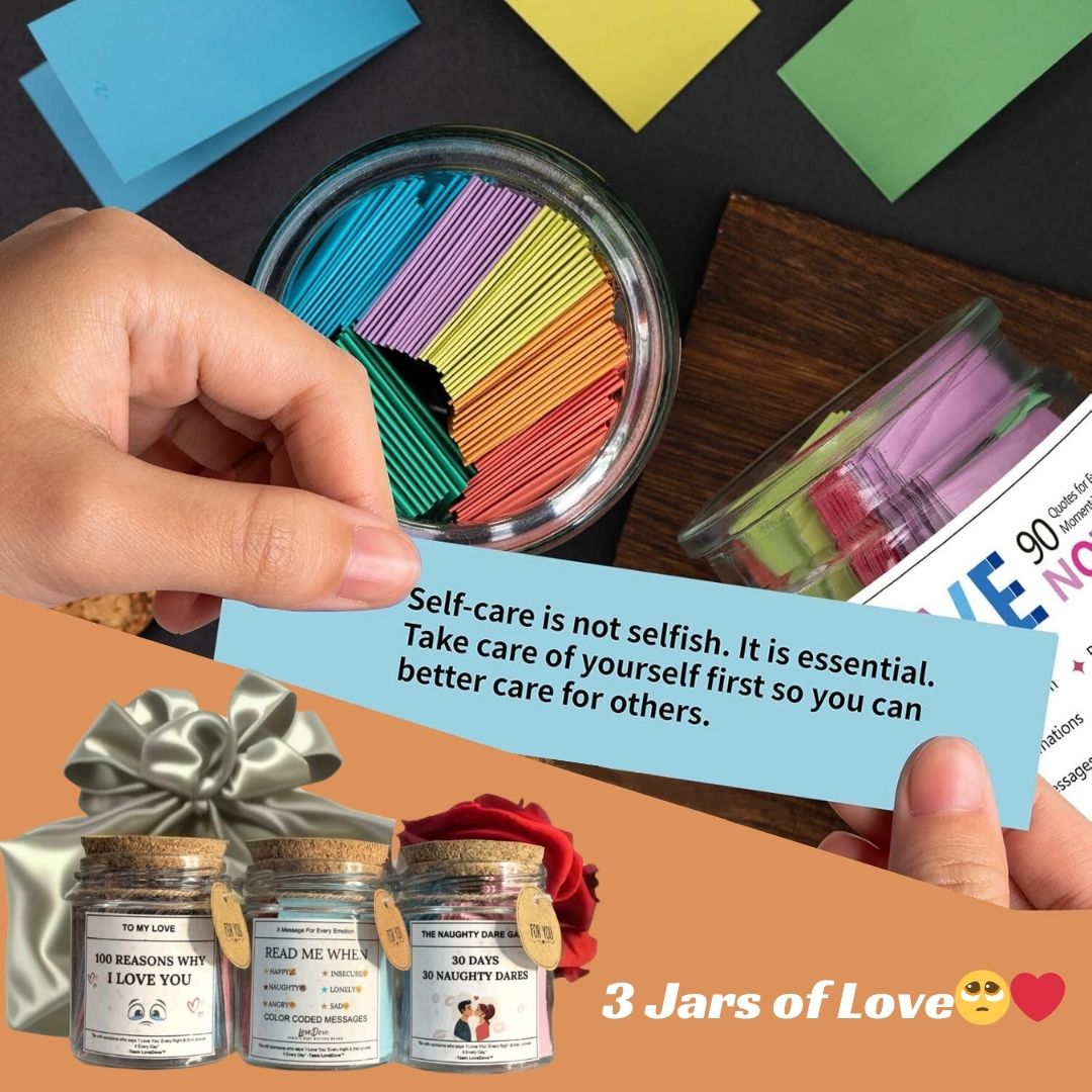 Color coded emotions love jar