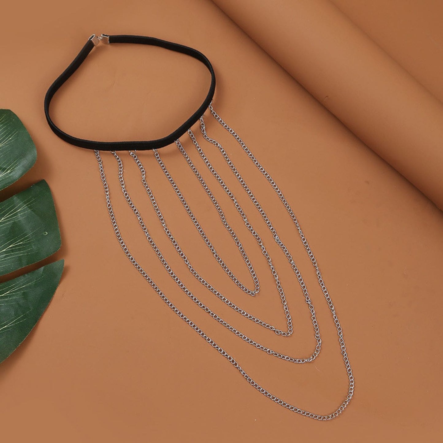 SILVER LONG MULTI LAYER THIGH CHAIN
