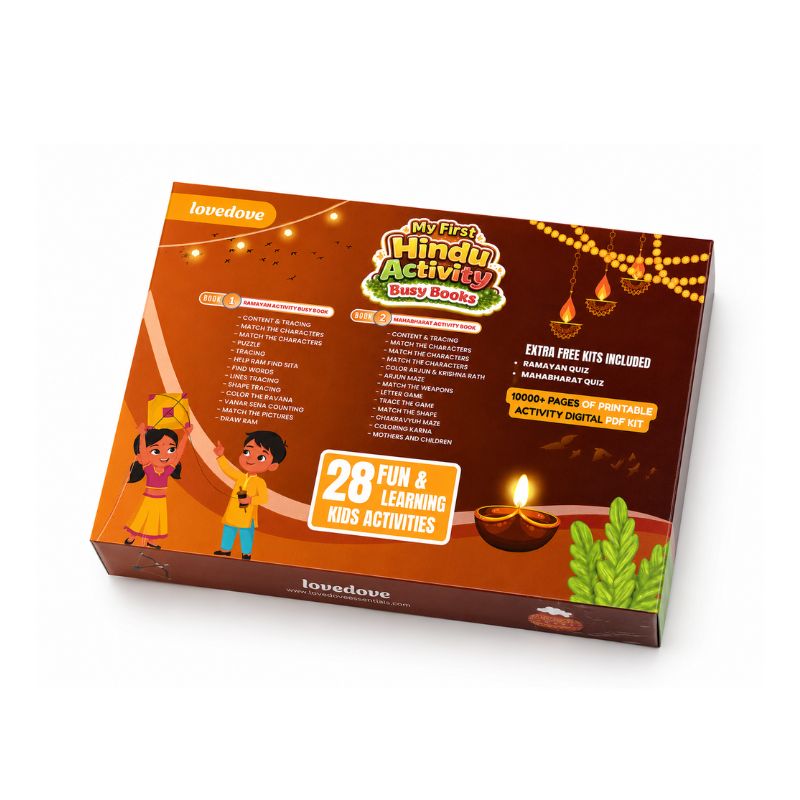 Ramayan & Mahabharat Activity Busy Books | Includes 10,000+ Epic Story & Activity Worksheets for Free!