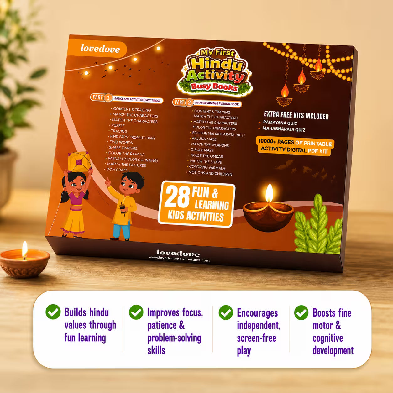 Ramayan & Mahabharat Activity Busy Books | Includes 10,000+ Epic Story & Activity Worksheets for Free!