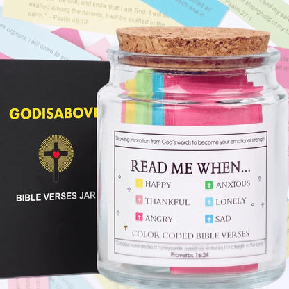 (GIFTING OFFER) Handmade 90 Day Bible Verses Jar (Free Christian Gift Box)