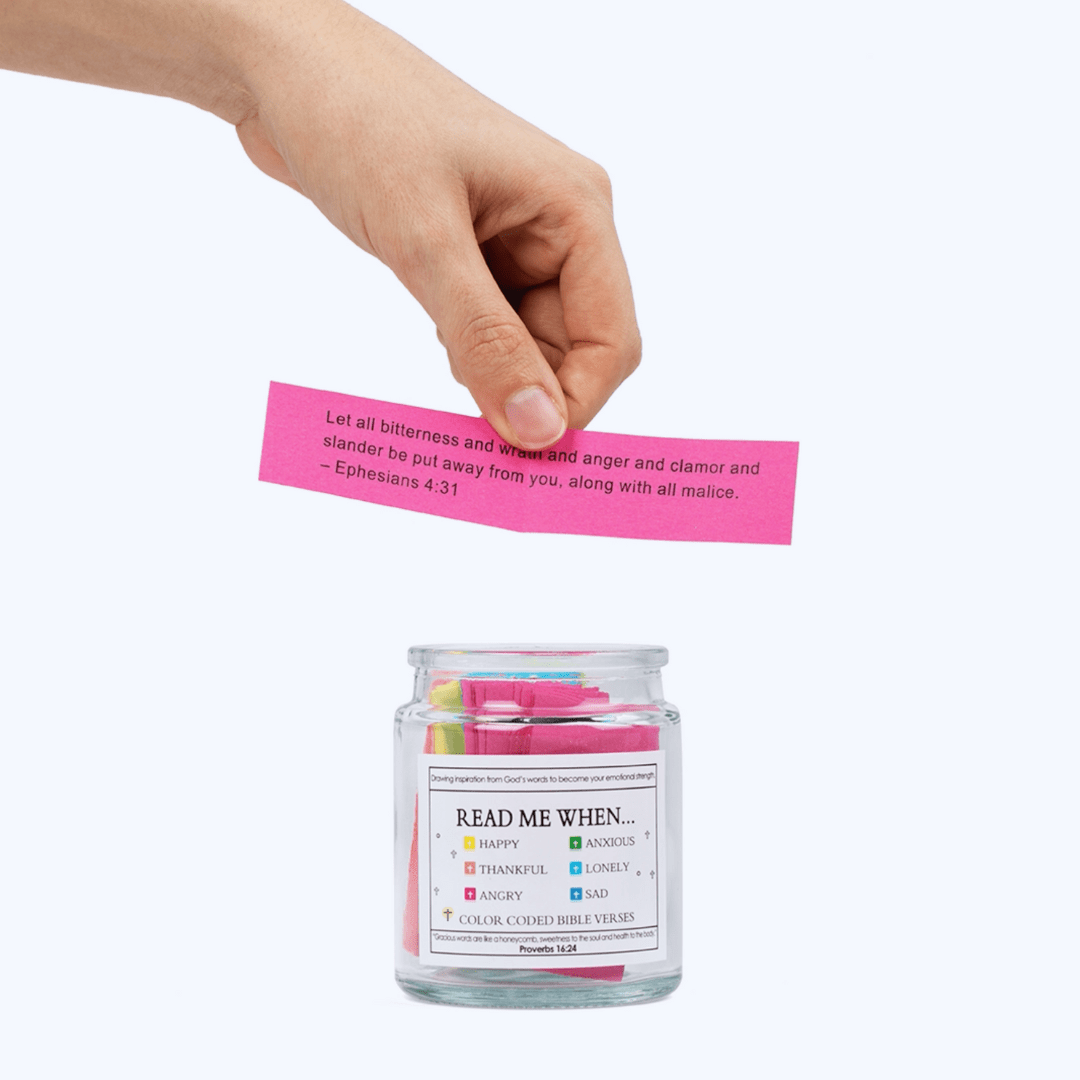 (GIFTING OFFER) Handmade 90 Day Bible Verses Jar (Free Christian Gift Box)