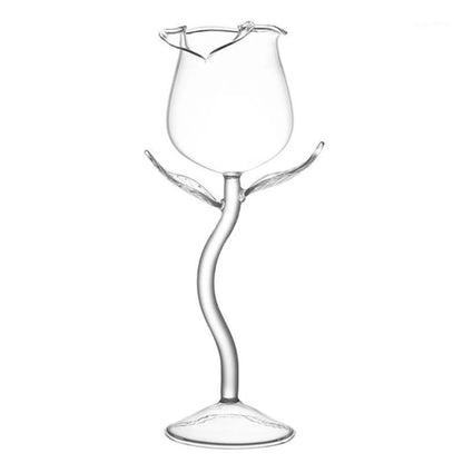 Elegant Rose Wine Glass for Weddings and Parties