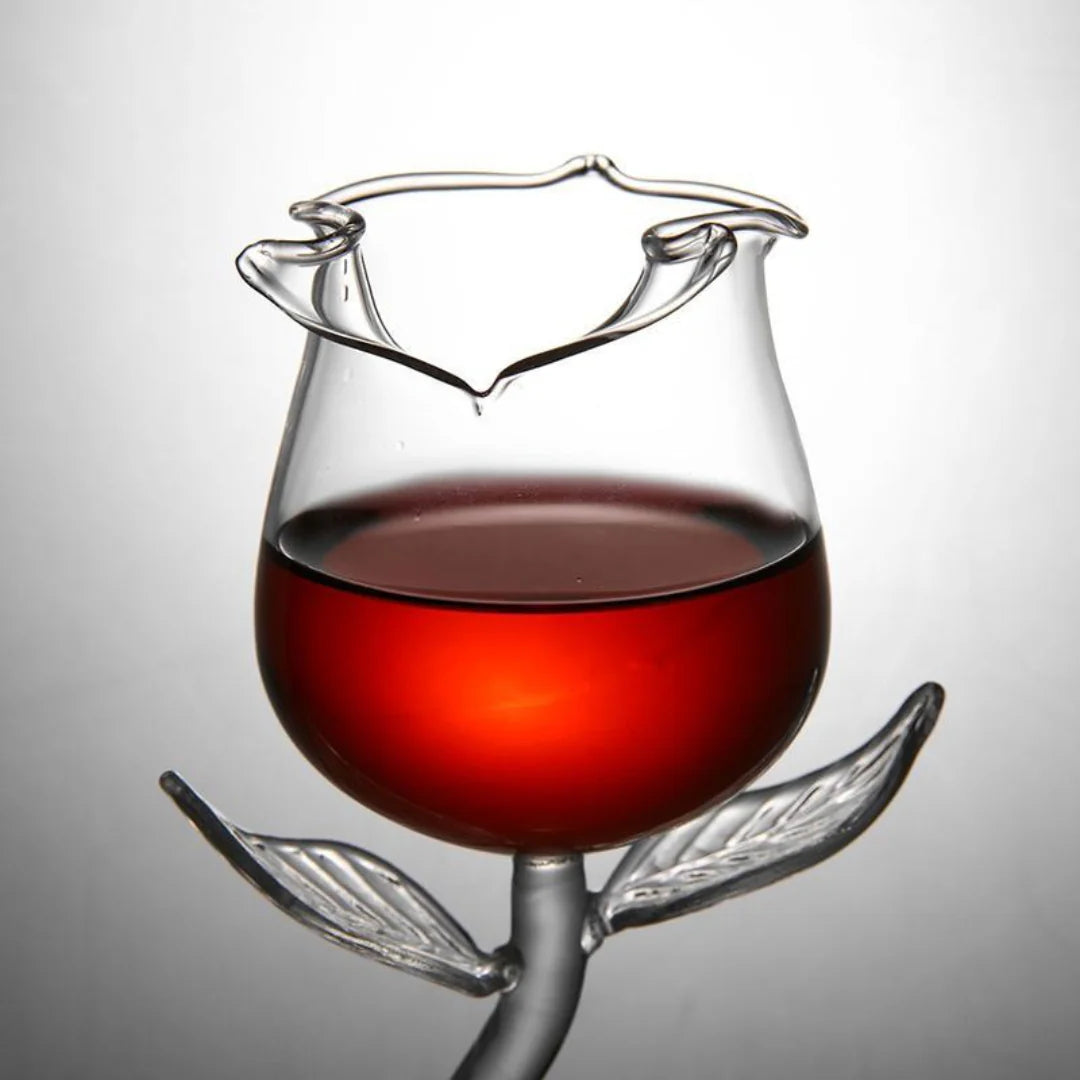 Elegant Rose Wine Glass for Weddings and Parties