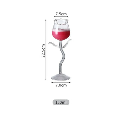 Elegant Rose Wine Glass for Weddings and Parties